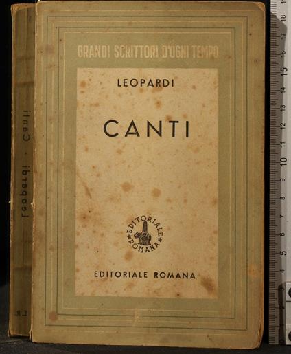 Canti - Giacomo Leopardi - copertina