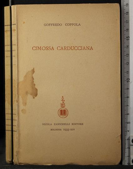 Cimossa carducciana - Goffredo Coppola - copertina