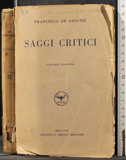 Saggi critici. Vol 2 - Francesco De Sanctis - copertina