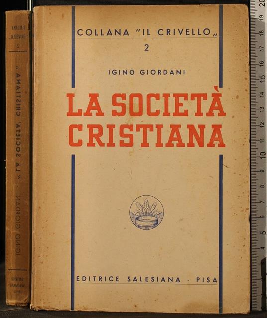 La societÃ cristiana - Igino Giordani - copertina