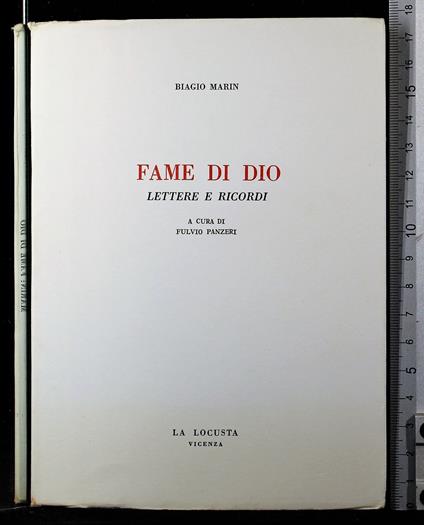 Fame di Dio. Lettere e ricordi - Biagio Marin - copertina