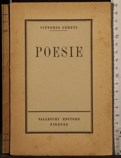 Poesie - Vittorio Sereni - copertina