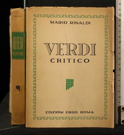 Verdi Critico - Mario Rinaldi - copertina