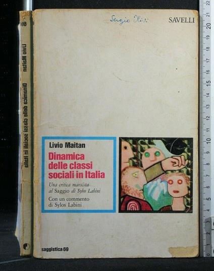 Dinamica Delle Classi Sociali in Italia - Livio Maitan - copertina