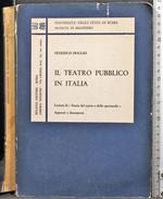 Il teatro pubblico in Italia