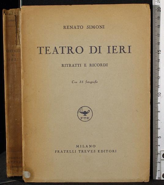 Teatro di ieri - Renato Simoni - copertina