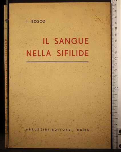 Il sangue nella sifilide - Umberto Bosco - copertina