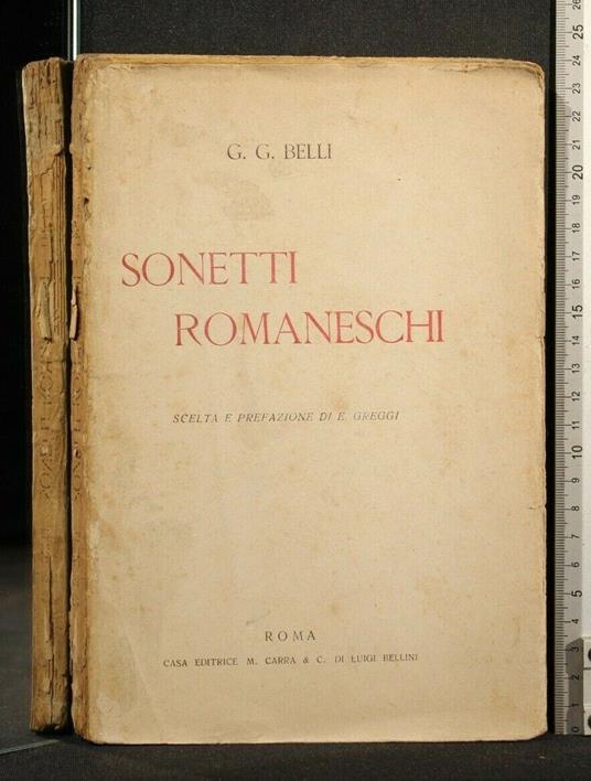 Sonetti Romaneschi - Gioachino Belli - copertina