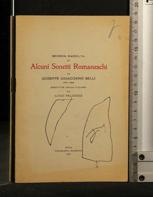 Alcuni Sonetti Romaneschi - Gioachino Belli - copertina