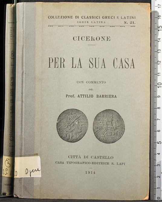 Per la sua casa - M. Tullio Cicerone - copertina