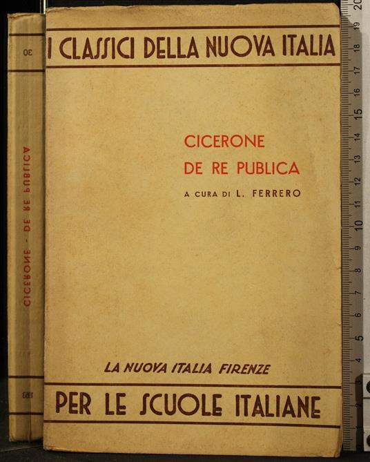De re publica - M. Tullio Cicerone - copertina