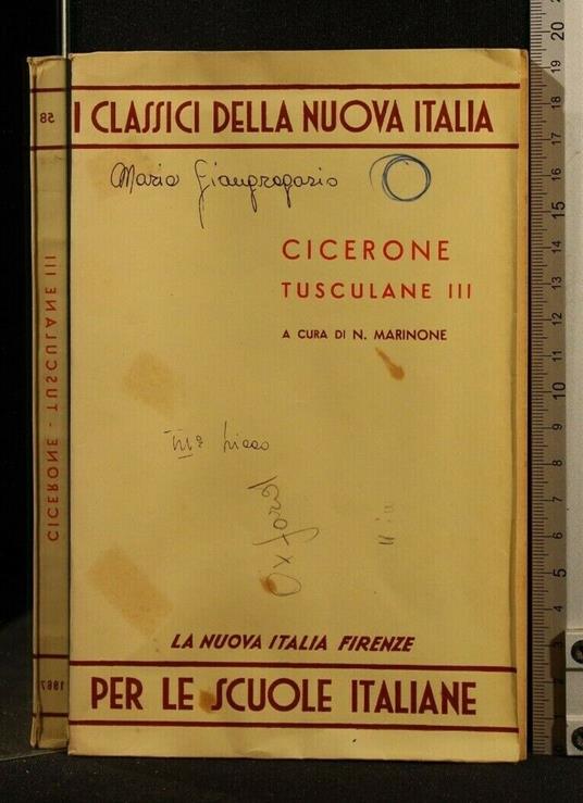 Tuscolane Iii - M. Tullio Cicerone - copertina