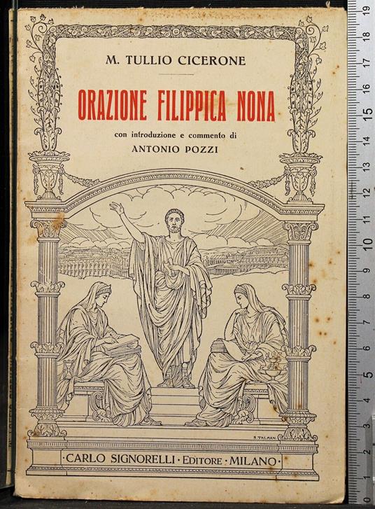 Orazione Filippica Nona - M. Tullio Cicerone - copertina
