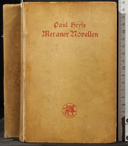 Meraner Novellen - Paul von Heyse - copertina