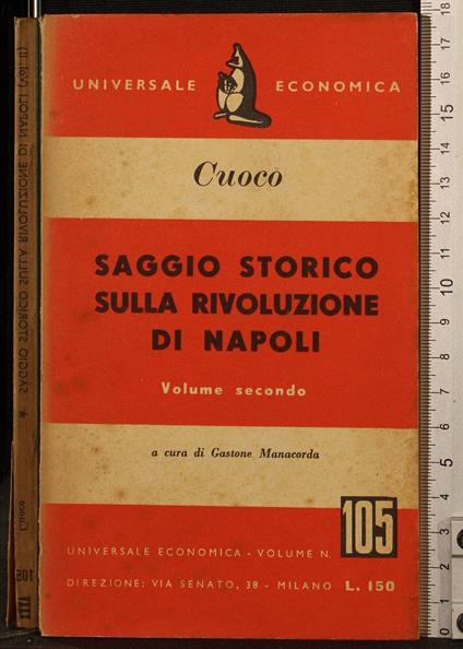 Saggio storico sulla rivoluzione di Napoli Vol 2 - Giuliano Manacorda - copertina