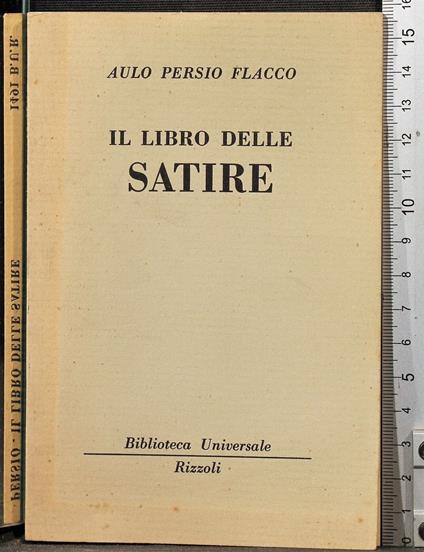 Il libro delle satire - A. Flacco Persio - copertina