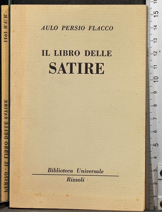 Il libro delle satire - A. Flacco Persio - copertina