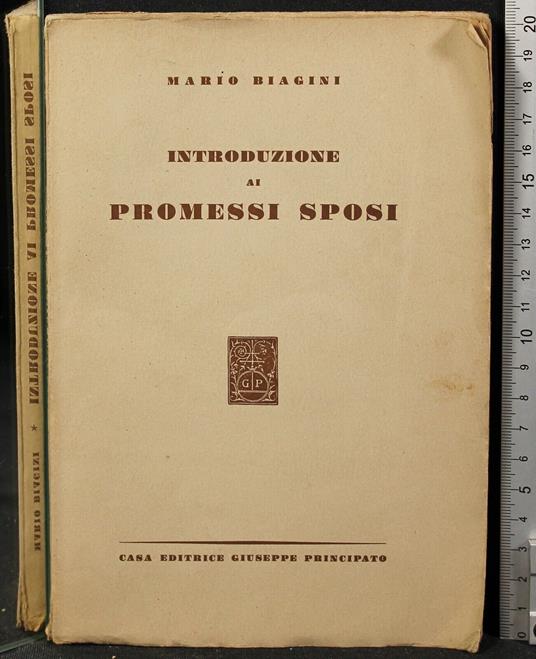 Introduzione Ai Promessi - Mario Biagini - copertina
