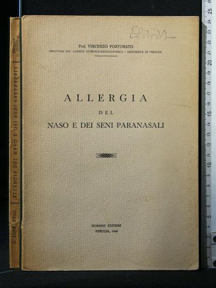 Allergia Del Naso e Dei Seni Paranasali - Vincenzo Fortunato - copertina