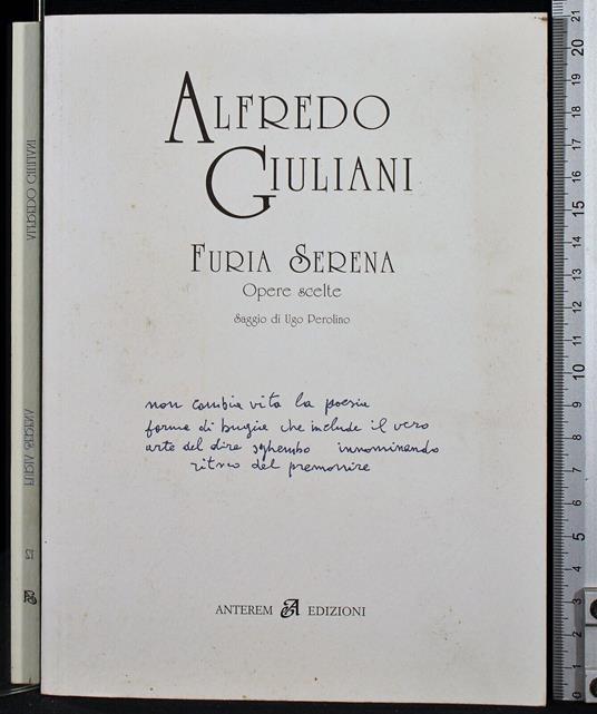 Furia Serena - Alfredo Giuliani - copertina