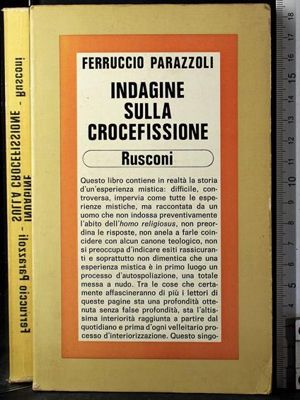 Indagine sulla crocefissione - Ferruccio Parazzoli - copertina