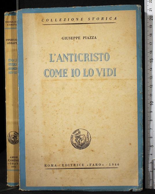 L' anticristo com io lo vidi - Giuseppe Piazza - copertina