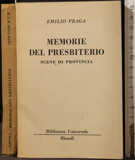 Memorie del presbiterio. Scene di provincia - Emilio Praga - copertina
