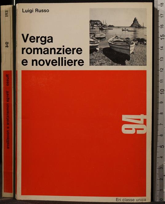 Verga Romanziere e Novelliere - Russo - copertina