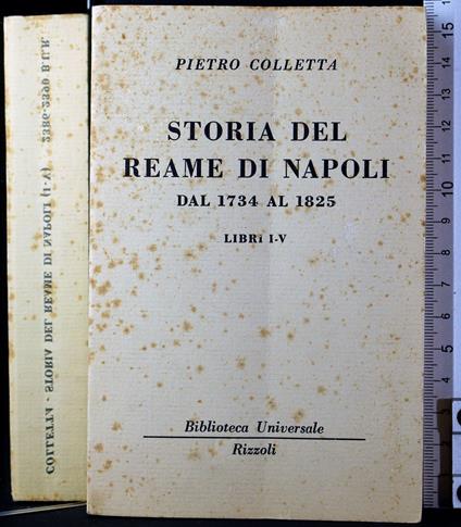 Storia del reame di Napoli. Libri I-V - Pietro Colletta - copertina