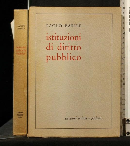 Istituzioni di Diritto Pubblico - Paolo Barile - copertina