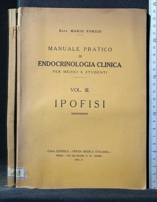 Manuale Pratico di Endocrinologia Clinica Vol. 3 - Mario Porzio - copertina