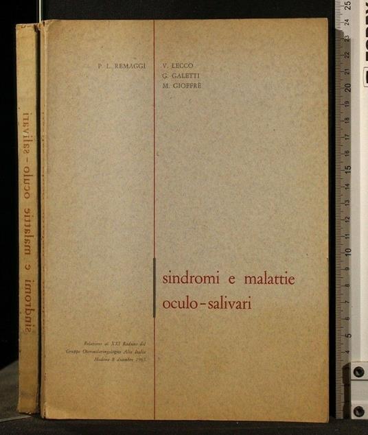 Sindromi e Malattie Oculo-Salivari - Mario Porzio - copertina