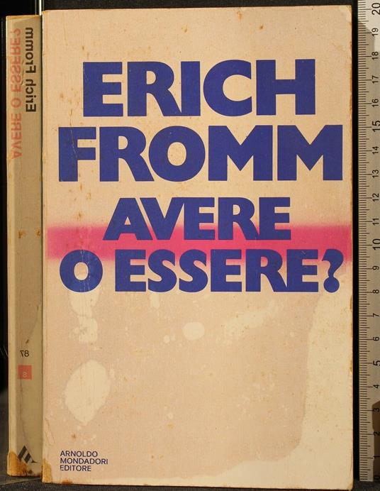 Avere O Essere? - Erich Fromm - copertina