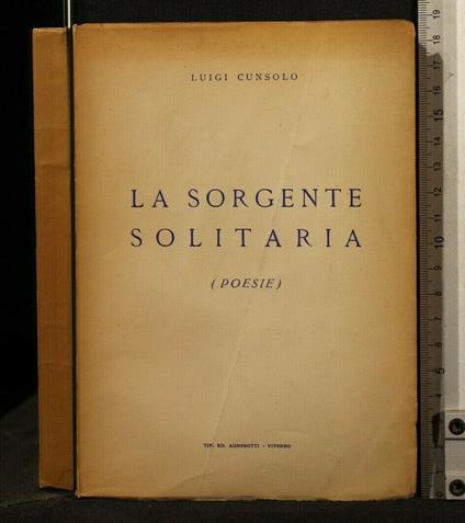 La Sorgente Solitaria - Luigi Cunsolo - copertina