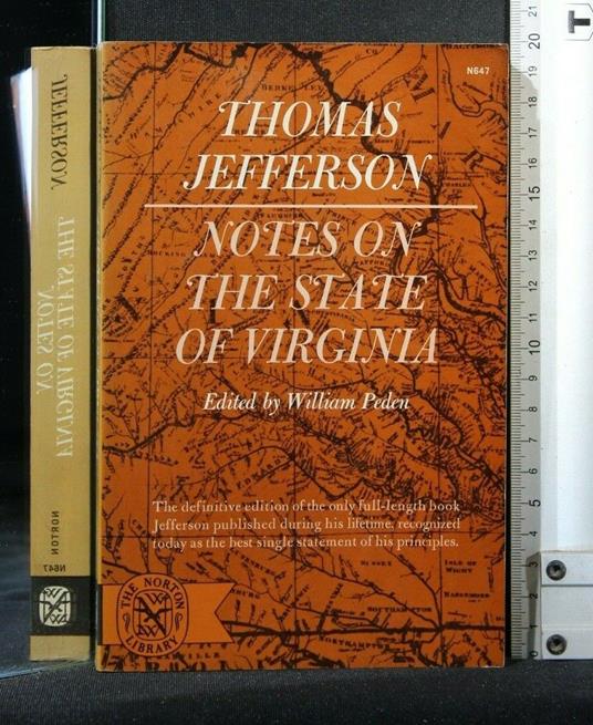 Notes On The State Of Virginia - Thomas Jefferson - copertina