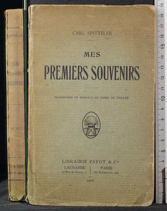 Mes premiers souvenirs - Carl Spitteler - copertina