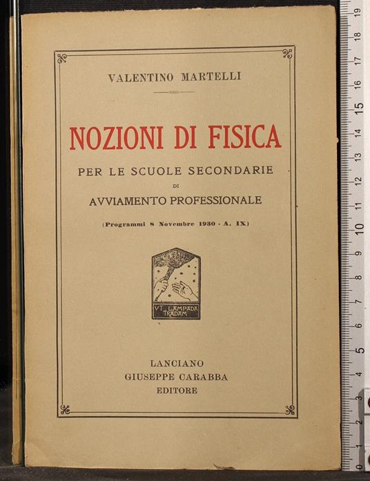 Nozioni di fisica - Valentino Martelli - copertina