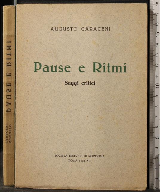 Pause e Ritmi. Saggi - Augusto Caraceni - copertina