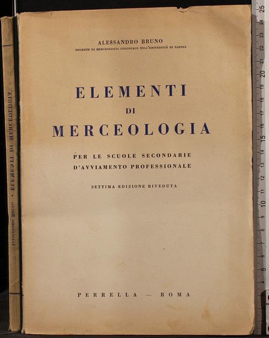 Elementi di merceologia - Alessandro Bruno - copertina