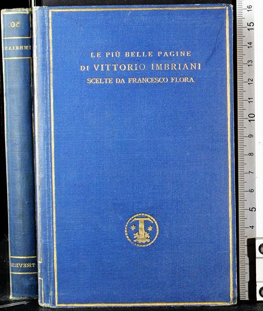 Le più belle pagine di Vittorio Imbriani scelte da - Francesco Flora - copertina