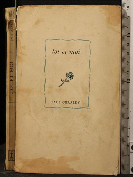 Toi Et Moi - Paul Géraldy - copertina
