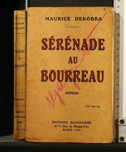 Serenade Au Bourreau - Maurice Dekobra - copertina