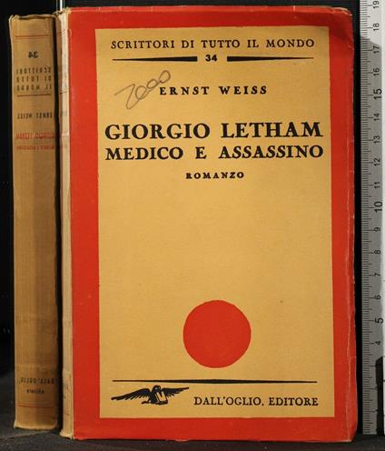 Giorgio Letham Medico e Assassino - Ernst Weiss - copertina