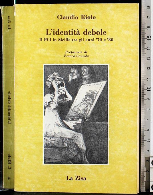 L' identità debole - Claudio Riolo - copertina