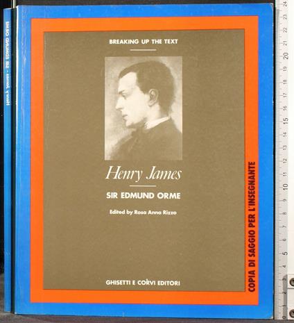 Henry James. Sir Edmund Orme. Activity Book - Rizzo - copertina