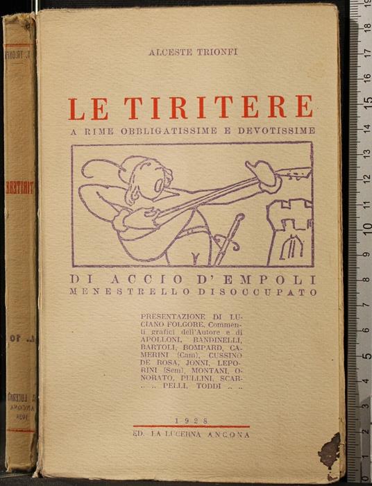 Le tiritere - Alceste Trionfi - copertina