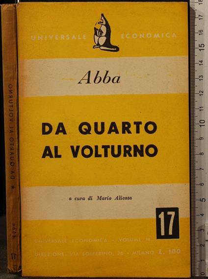 Da Quarto Al Volturno - G. Cesare Abba - copertina