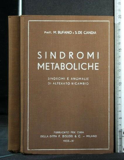 Sindromi Metaboliche - Michele Bufano - copertina