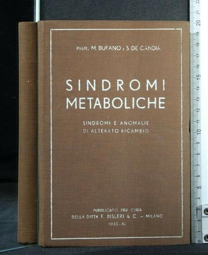 Sindromi Metaboliche - Michele Bufano - copertina