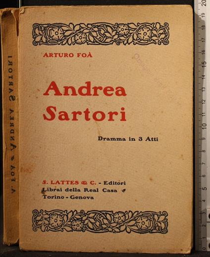 Andrea Sartori - Arturo Foa - copertina